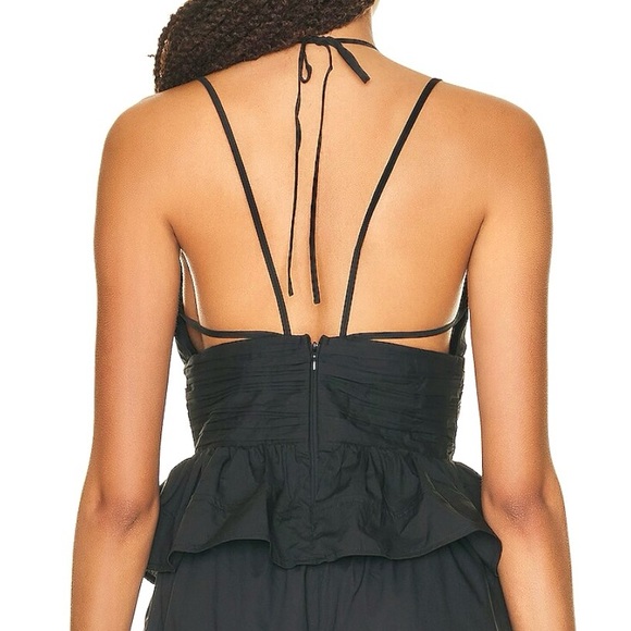 NWT Ulla Johnson Essie Peplum Top Noir (Black) - Picture 7 of 16